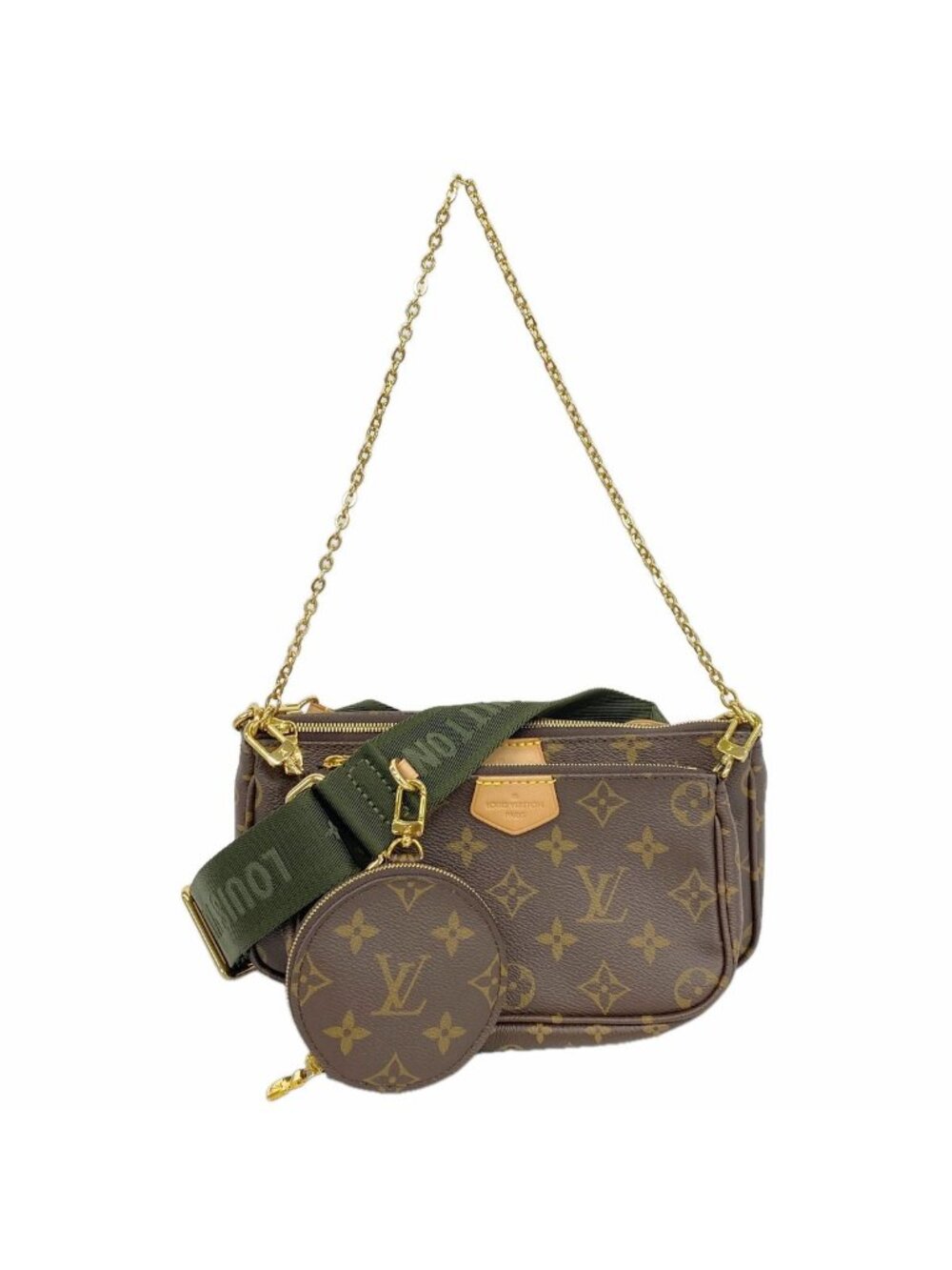 Louis Vuitton Shoulder Bag Monogram Multi Pochette Accessoires Brown Khaki
